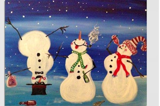 Virtual Paint Nite: Drunken Snowmen